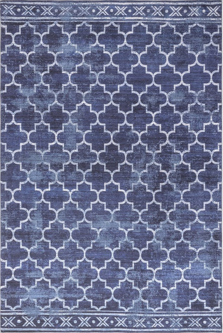 AreaRugs.com Machine Washable Wavaj Nwa1004A Blue Rug - AreaRugs.com - nwa1004a - 610