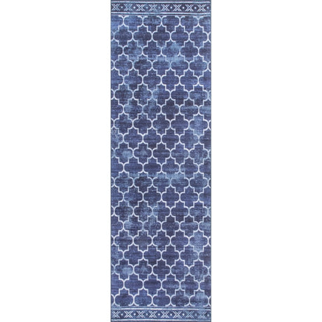 AreaRugs.com Machine Washable Wavaj Nwa1004A Blue Rug - AreaRugs.com - nwa1004a - 610