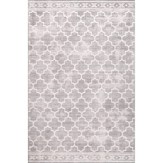 AreaRugs.com Machine Washable Wavaj Nwa1004B Gray Rug.