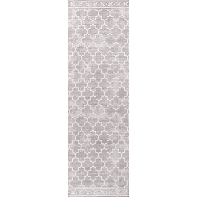 AreaRugs.com Machine Washable Wavaj Nwa1004B Gray Rug.