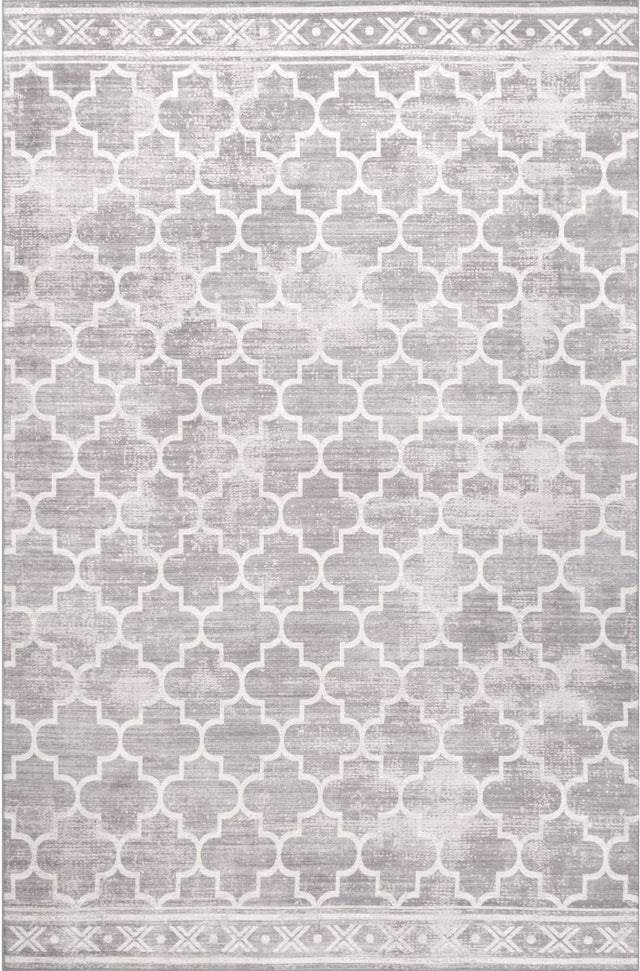 AreaRugs.com Machine Washable Wavaj Nwa1004B Gray Rug.