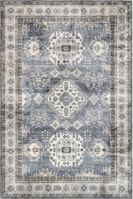 AreaRugs.com Machine Washable Wavaj Nwa1021A Blue Rug - AreaRugs.com - nwa1021a - 1016