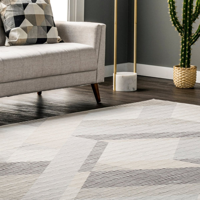 AreaRugs.com Machine Washable Wavaj Nwa1033A Beige Rug.