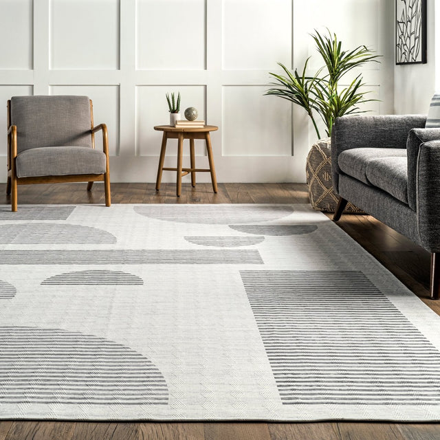 AreaRugs.com Machine Washable Wavaj Nwa1035A Beige Rug.