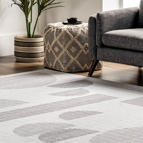 AreaRugs.com Machine Washable Wavaj Nwa1035A Beige Rug - AreaRugs.com - nwa1035a - 812