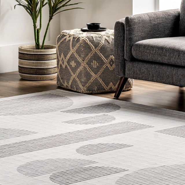 AreaRugs.com Machine Washable Wavaj Nwa1035A Beige Rug.