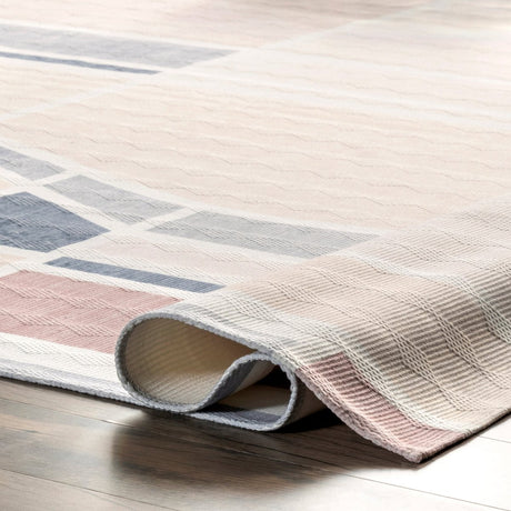 AreaRugs.com Machine Washable Wavaj Nwa1036A Beige Rug - AreaRugs.com - nwa1036a - 812