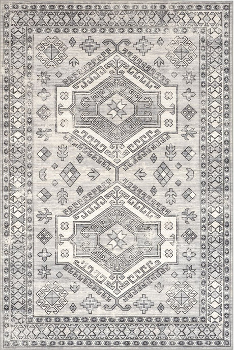 AreaRugs.com Machine Washable Wavaj Nwa1040B Gray Rug - AreaRugs.com - nwa1040b - 812