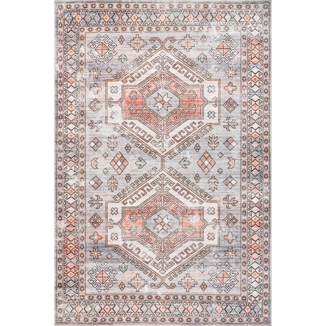 AreaRugs.com Machine Washable Wavaj Nwa1040C Light Gray Rug.