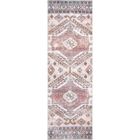 AreaRugs.com Machine Washable Wavaj Nwa1040D Peach Rug.