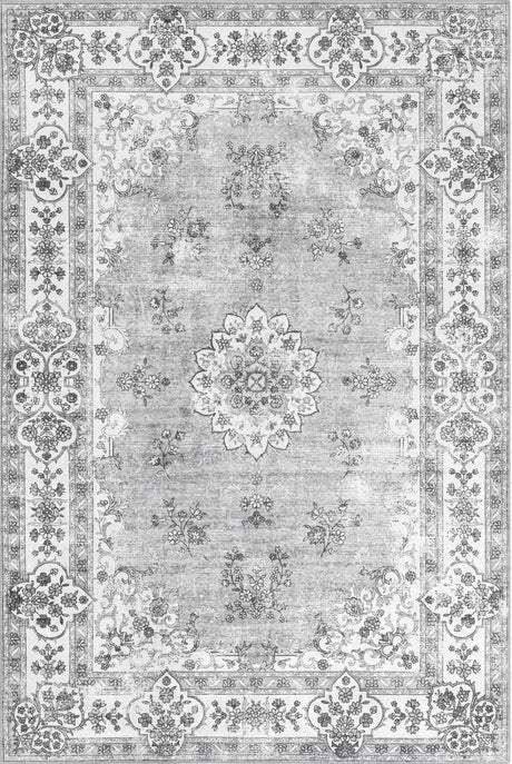 AreaRugs.com Machine Washable Wavaj Nwa1041B Gray Rug - AreaRugs.com - nwa1041b - 812