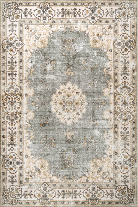 AreaRugs.com Machine Washable Wavaj Nwa1041C Light Gray Rug - AreaRugs.com - nwa1041c - 812