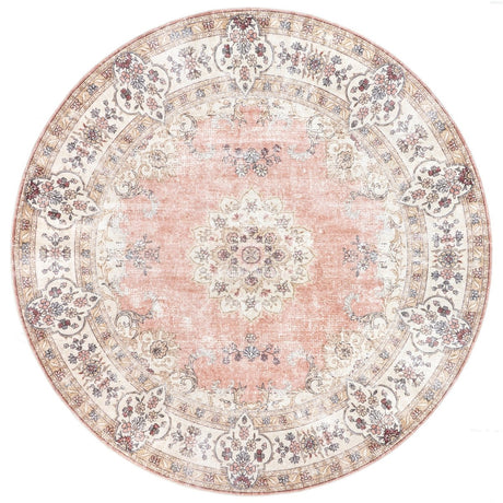 AreaRugs.com Machine Washable Wavaj Nwa1041D Peach Rug.