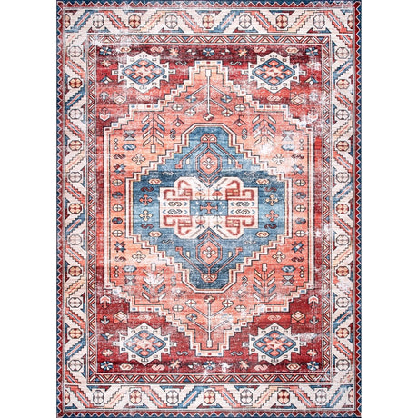 AreaRugs.com Machine Washable Wavaj Nwa1043A Rust Rug.