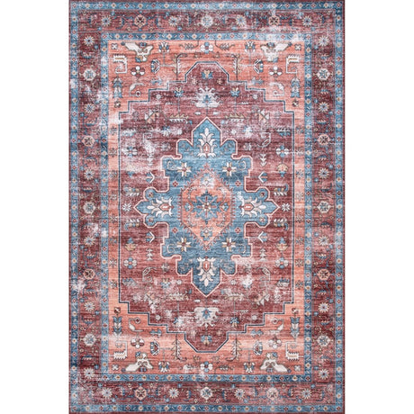 AreaRugs.com Machine Washable Wavaj Nwa1044A Rust Rug.