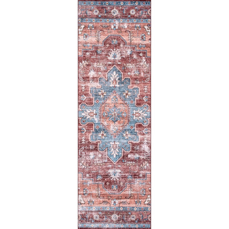 AreaRugs.com Machine Washable Wavaj Nwa1044A Rust Rug.