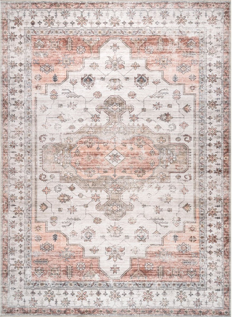 AreaRugs.com Machine Washable Wavaj Nwa1045A Beige Rug - AreaRugs.com - nwa1045a - 406