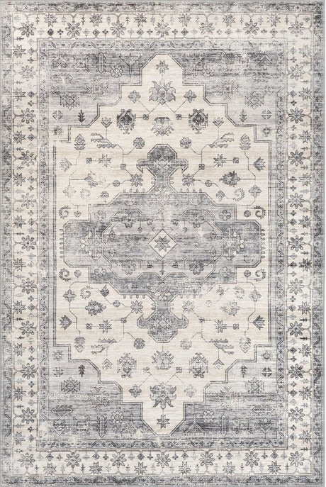 AreaRugs.com Machine Washable Wavaj Nwa1045B Gray Rug - AreaRugs.com - nwa1045b - 812