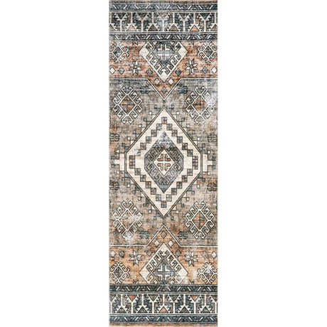 AreaRugs.com Machine Washable Wavaj Nwa1046B Rust Rug.