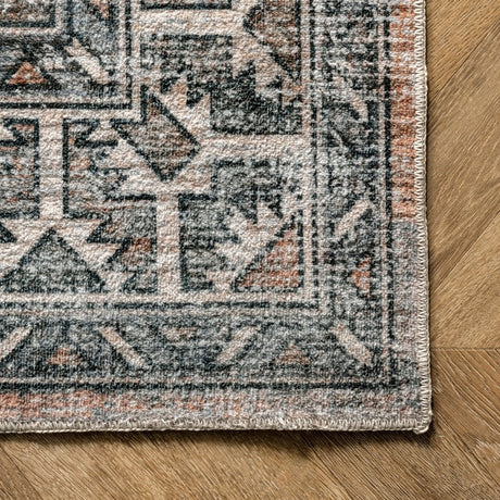 AreaRugs.com Machine Washable Wavaj Nwa1046B Rust Rug.