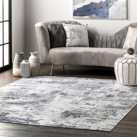 AreaRugs.com Machine Washable Wavaj Nwa1047A Gray Rug - AreaRugs.com - nwa1047a - 406