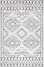 AreaRugs.com Machine Washable Wavaj Nwa1048A White Rug.