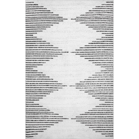 AreaRugs.com Machine Washable Wavaj Nwa1049A White Rug.