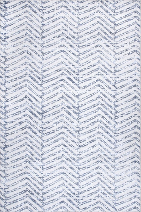 AreaRugs.com Machine Washable Wavaj Nwa1050A Blue Rug - AreaRugs.com - nwa1050a - 406