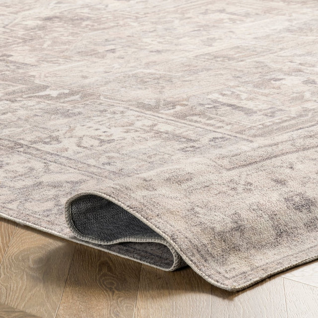 AreaRugs.com Machine Washable Wavaj Nwa1055A Gray Rug.