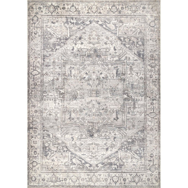 AreaRugs.com Machine Washable Wavaj Nwa1055A Gray Rug.