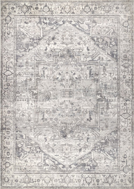 AreaRugs.com Machine Washable Wavaj Nwa1055A Gray Rug.