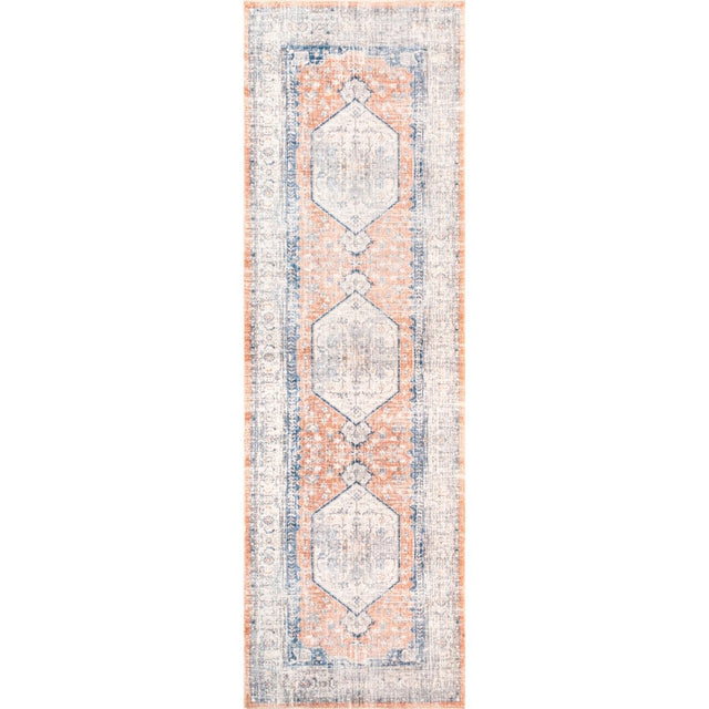 AreaRugs.com Machine Washable Wavaj Nwa1057B Peach Rug.