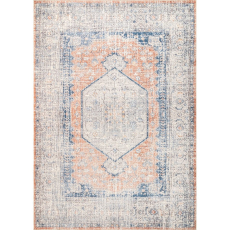 AreaRugs.com Machine Washable Wavaj Nwa1057B Peach Rug.