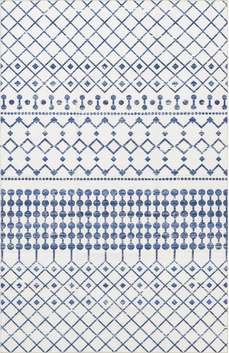 AreaRugs.com Machine Washable Wavaj Nwa1058A Blue Rug - AreaRugs.com - nwa1058a - 812