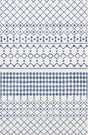 AreaRugs.com Machine Washable Wavaj Nwa1058A Blue Rug.