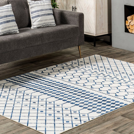 AreaRugs.com Machine Washable Wavaj Nwa1058A Blue Rug - AreaRugs.com - nwa1058a - 812