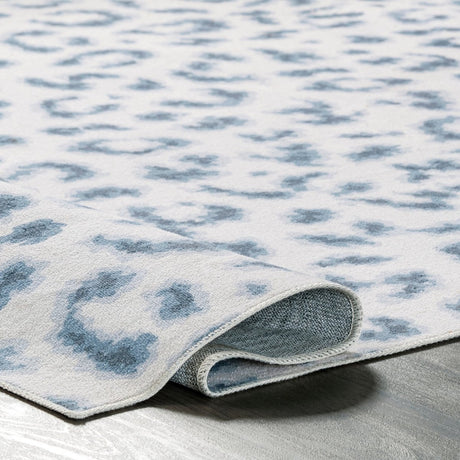 AreaRugs.com Machine Washable Wavaj Nwa1060A Blue Rug.