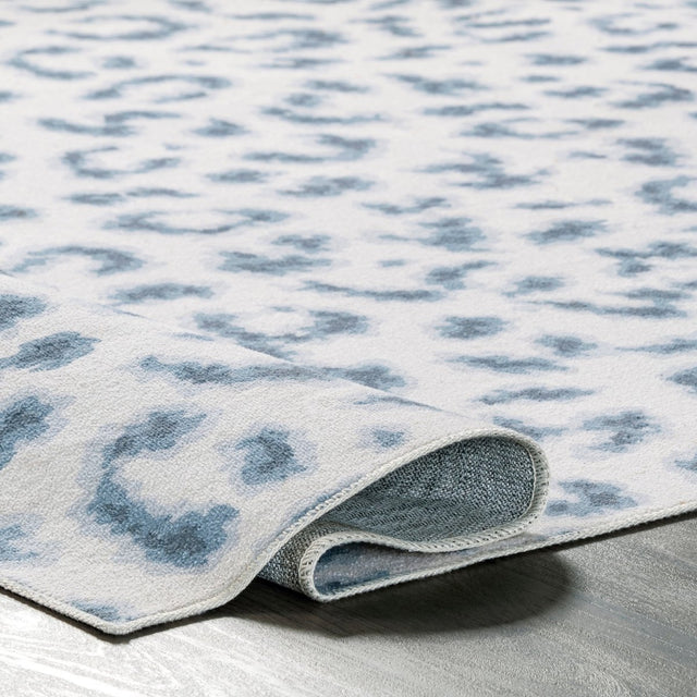 AreaRugs.com Machine Washable Wavaj Nwa1060A Blue Rug.