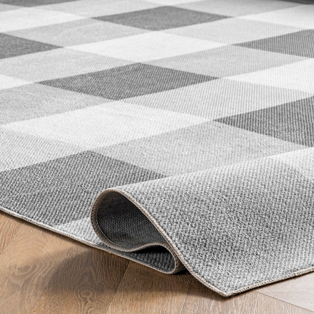 AreaRugs.com Machine Washable Wavaj Nwa1061B Gray Rug.