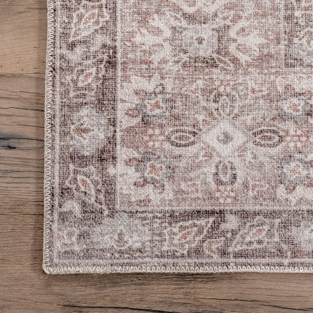 AreaRugs.com Machine Washable Wavaj Nwa1066A Beige Rug.