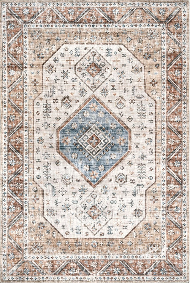 AreaRugs.com Machine Washable Wavaj Nwa1068B Multi Rug.