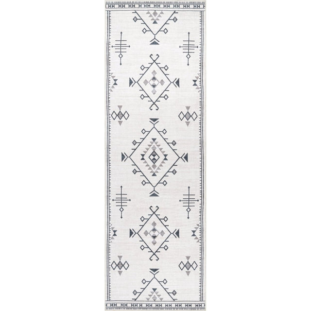 AreaRugs.com Machine Washable Wavaj Nwa1069A Cream Rug.