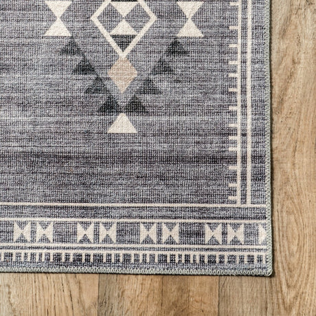 AreaRugs.com Machine Washable Wavaj Nwa1069B Gray Rug - AreaRugs.com - nwa1069b - 610