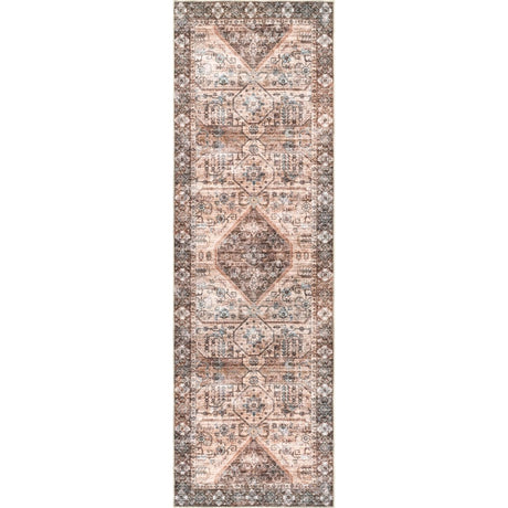 AreaRugs.com Machine Washable Wavaj Nwa1071A Light Brown Rug - AreaRugs.com - nwa1071a - 610