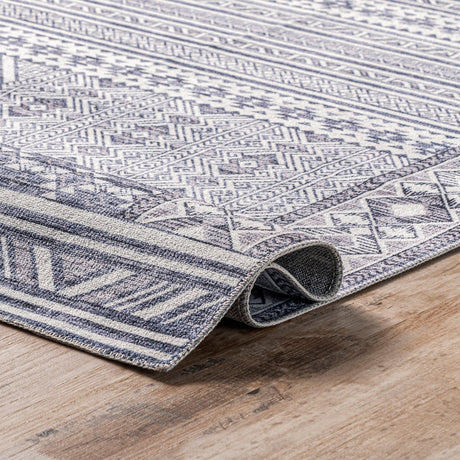 AreaRugs.com Machine Washable Wavaj Nwa1076A Gray Rug - AreaRugs.com - nwa1076a - 610