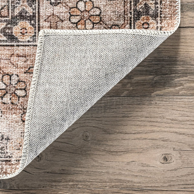 AreaRugs.com Machine Washable Wavaj Nwa1078A Beige Rug.