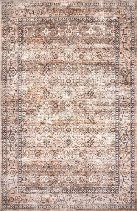 AreaRugs.com Machine Washable Wavaj Nwa1078A Beige Rug - AreaRugs.com - nwa1078a - 610