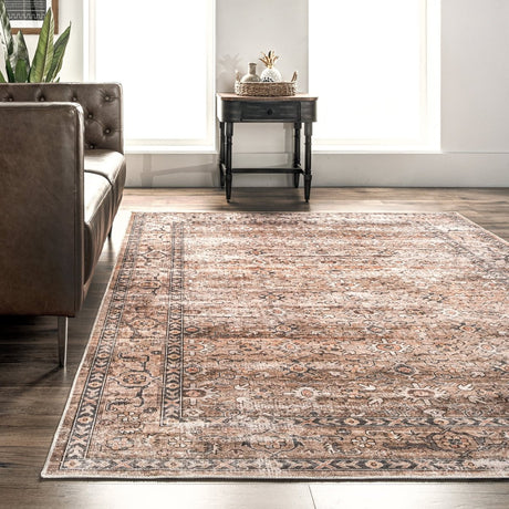 AreaRugs.com Machine Washable Wavaj Nwa1078A Beige Rug - AreaRugs.com - nwa1078a - 610