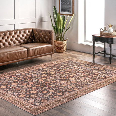 AreaRugs.com Machine Washable Wavaj Nwa1079A Beige Rug - AreaRugs.com - nwa1079a - 610