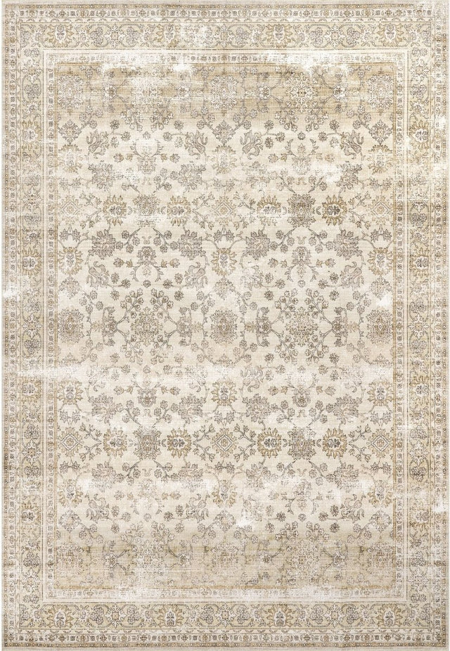 AreaRugs.com Machine Washable Wavaj Nwa1081A Beige Rug.